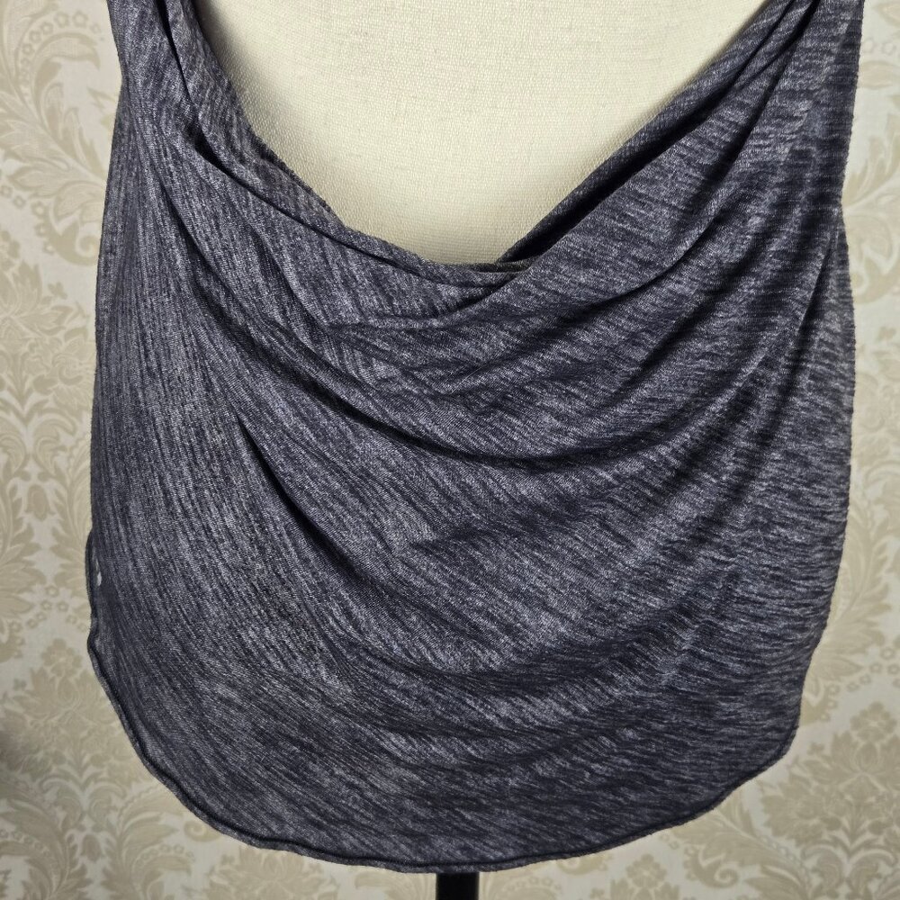 Lululemon Size 6 Gray Tank with Dotted Strappy Sports Bra Built In Drape Back - Picture 9 of 12